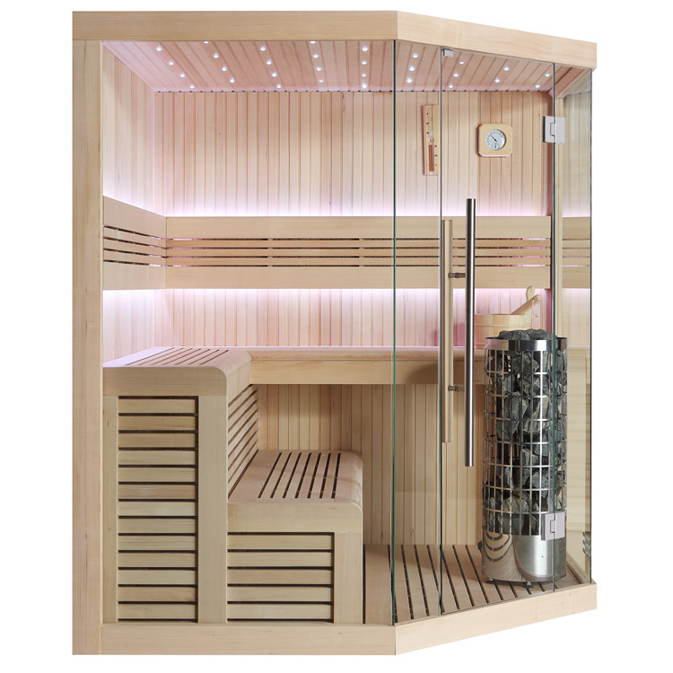 Finse Sauna | Hemlock | 180x180 | 9kW Virta Bi-O | O6666P galerijafbeelding 10