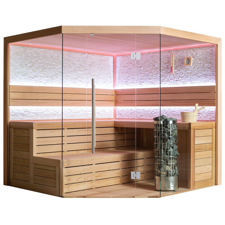 Finse Sauna | Red cedar | 180x180 | 9kW Cilindro | R6156P2 galerijafbeelding 10