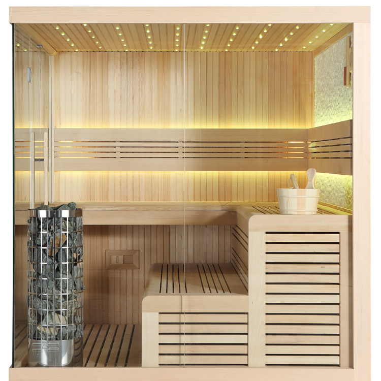 Finse Sauna | Hemlock | 180x180 | 9kW Virta Bi-O | O6650P galerijafbeelding 2