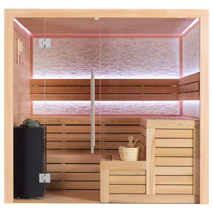 Finse Sauna | Red cedar | 180x180 | 9kW TheWall Bi-O | O6158P galerijafbeelding 9