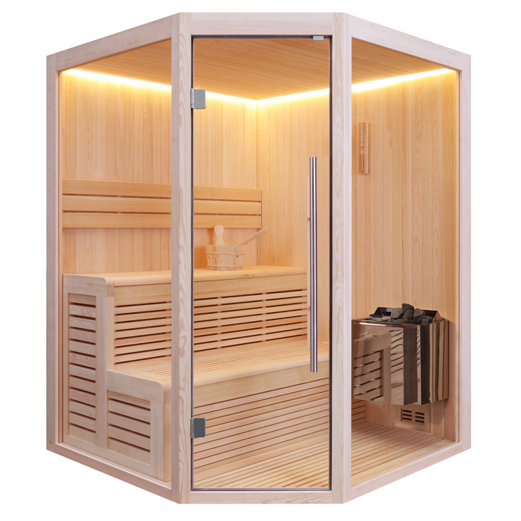 Hoofdafbeelding: Finse Sauna | Dennen | 180x180 | 6kW Viking Bi-O | O6356O