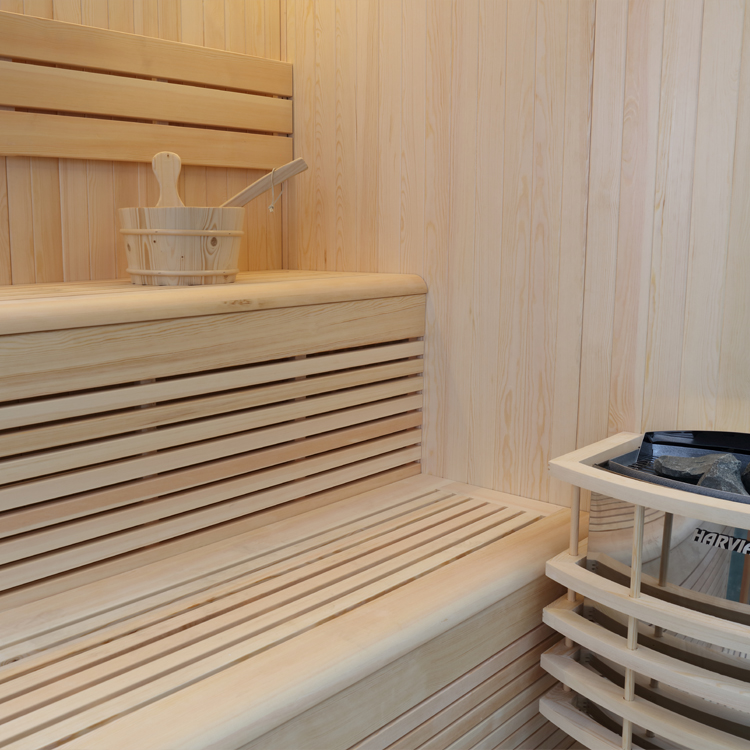 Finse Sauna | Dennen | 180x180 | 6kW Viking Bi-O | O6356O galerijafbeelding 2