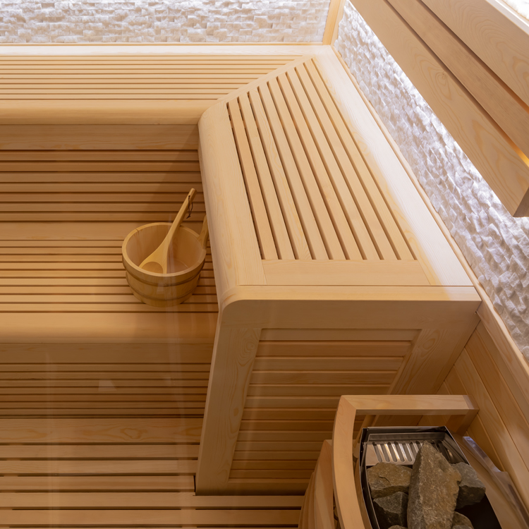 Finse Sauna | Dennen | 220x220 | 9kW Viking Bi-O | HAXABJA galerijafbeelding 5