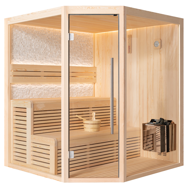 Hoofdafbeelding: Finse Sauna | Dennen | 160x160 | 6kW Viking Bi-O | O6366O