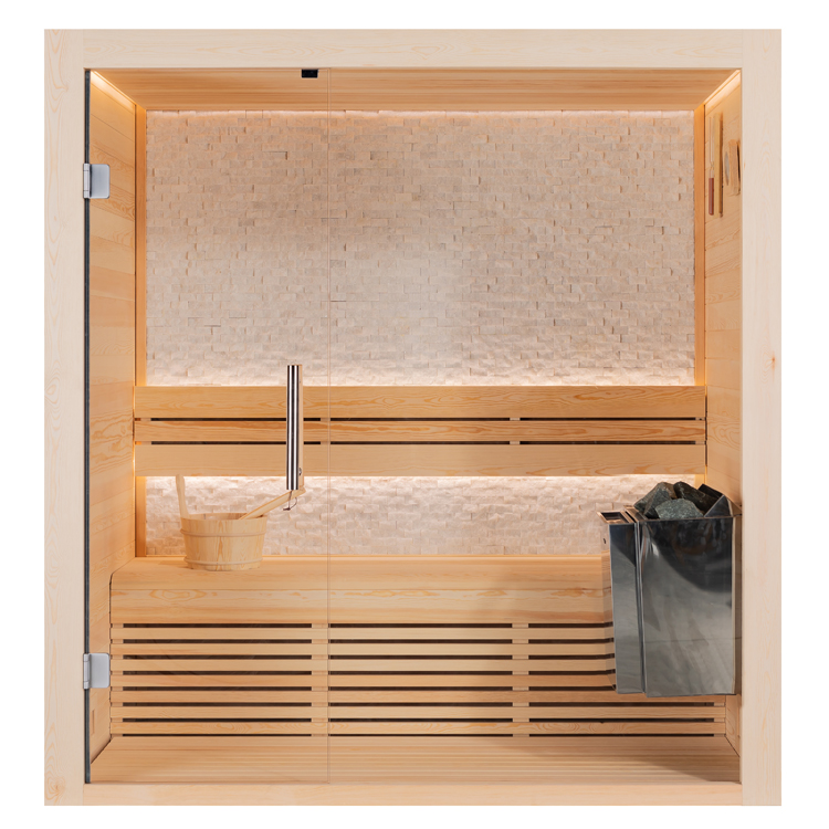 Hoofdafbeelding: Finse Sauna | Dennen | 180x120 | 6kW Viking Bi-O | O6368N