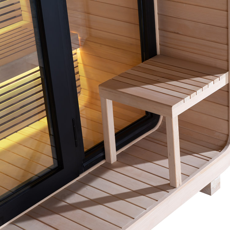 Finse Sauna | Hemlock | 250x250 | 9kW Cilindro | HAXABJA7 galerijafbeelding 3