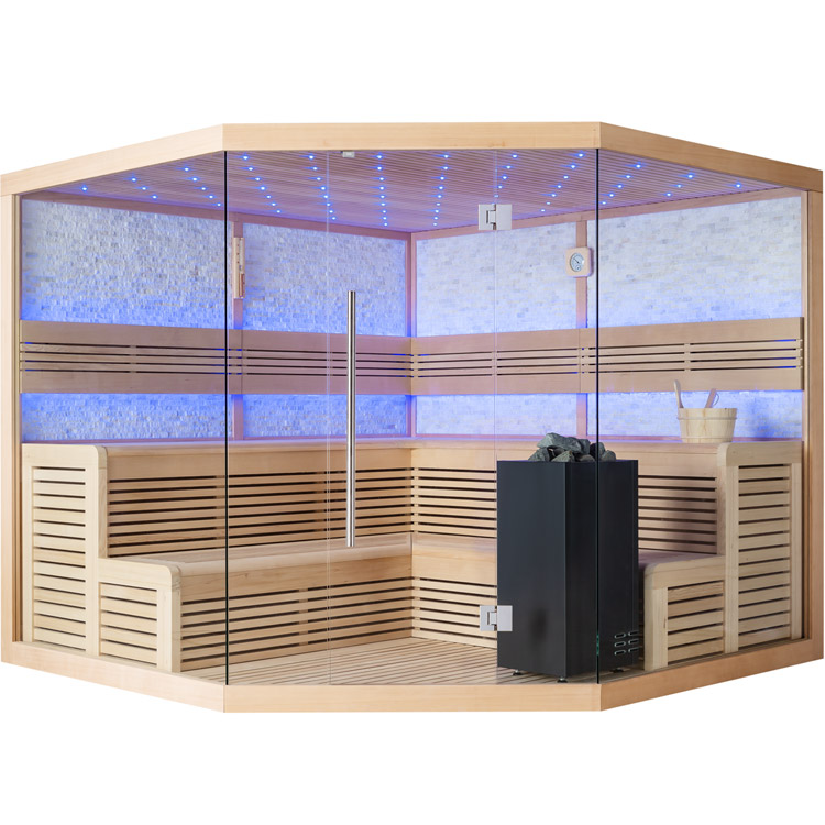 Hoofdafbeelding: Finse Sauna | Hemlock | 250x250 | 9kW Virta | R6656
