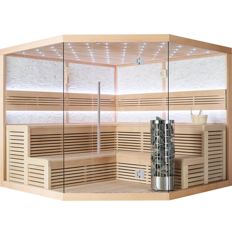 Finse Sauna | Hemlock | 250x250 | 9kW Virta | R6656 galerijafbeelding 3