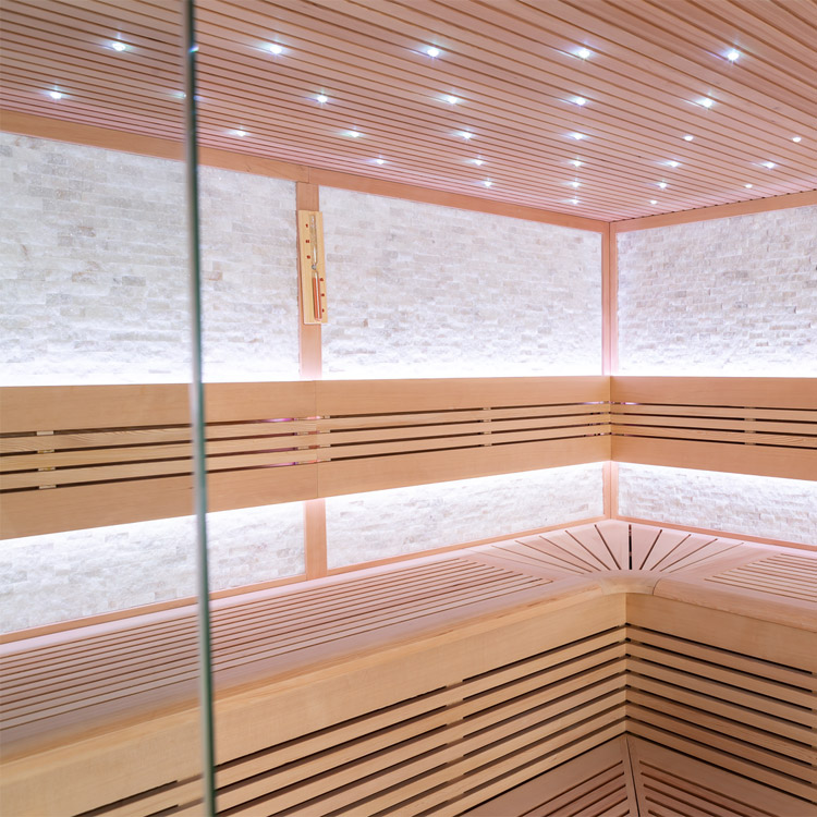 Finse Sauna | Hemlock | 250x250 | 9kW Virta | R6656 galerijafbeelding 5