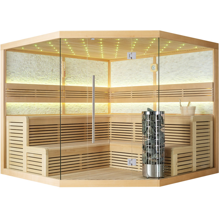 Finse Sauna | Hemlock | 250x250 | 9kW Cilindro | R6657 galerijafbeelding 2