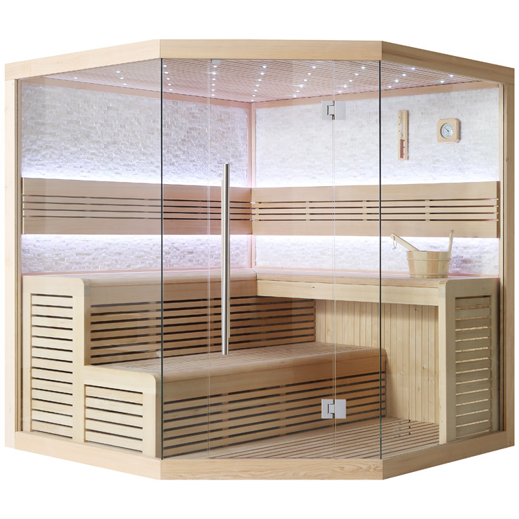 Finse Sauna | Hemlock | 220x220 | Zonder saunakachel | R6656N2 galerijafbeelding 2