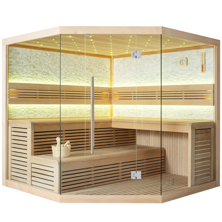 Hoofdafbeelding: Finse Sauna | Hemlock | 220x220 | Zonder saunakachel | R6656N3