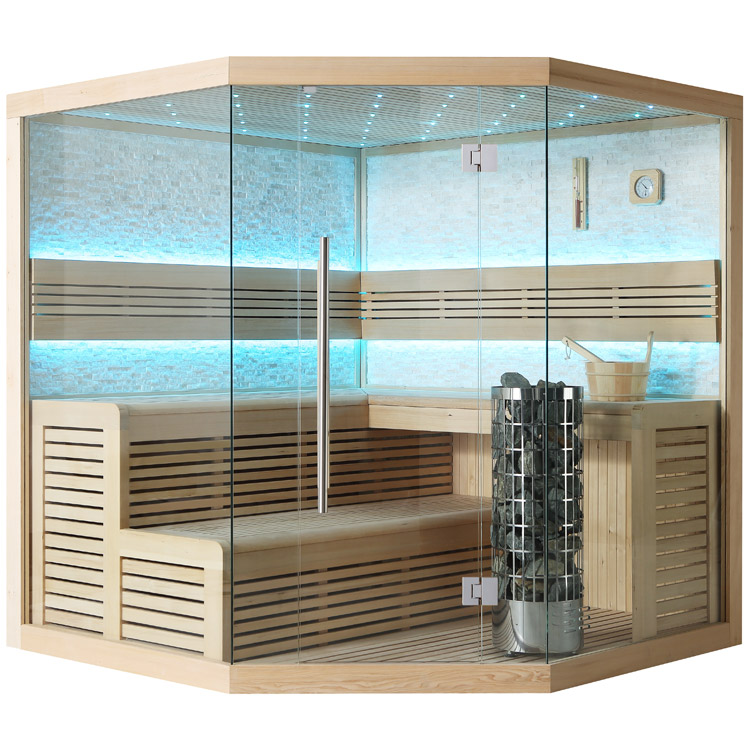 Finse Sauna | Hemlock | 200x200 | 9kW Cilindro | R6656O1 galerijafbeelding 13