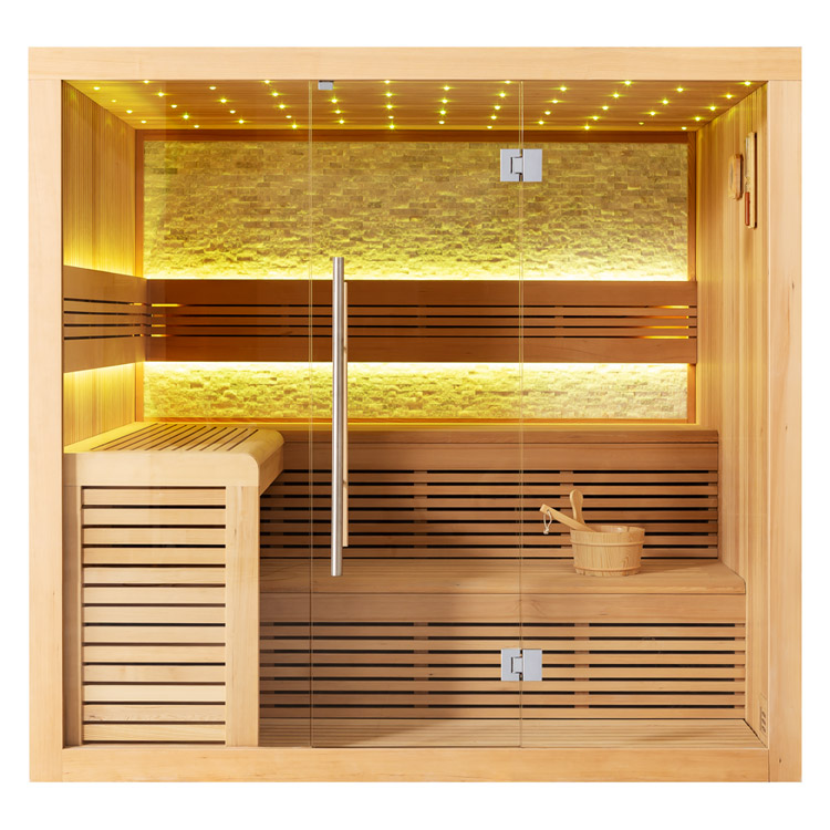 Hoofdafbeelding: Finse Sauna | Hemlock | 220x200 | Zonder saunakachel | R6657N2