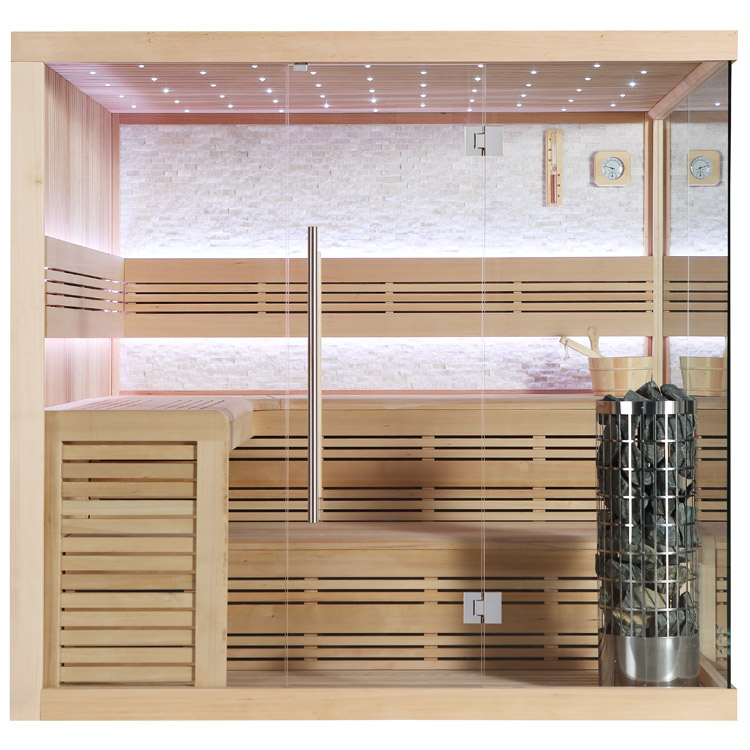 Hoofdafbeelding: Finse Sauna | Hemlock | 220x200 | 9kW Cilindro | R6650N