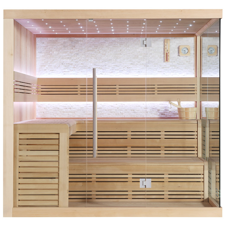 Hoofdafbeelding: Finse Sauna | Hemlock | 220x200 | Zonder saunakachel | R6650N2