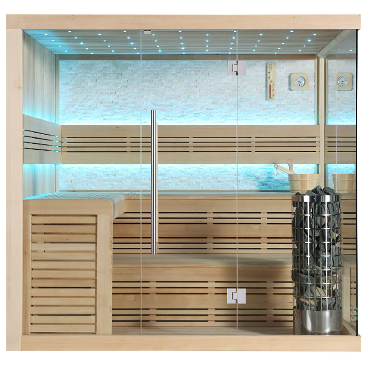 Finse Sauna | Hemlock | 200x200 | 9kW Cilindro | R6650O galerijafbeelding 3