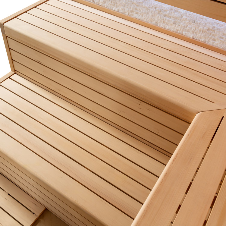 Finse Sauna | Hemlock | 220x220 | 9kW Cilindro | R6156N galerijafbeelding 16