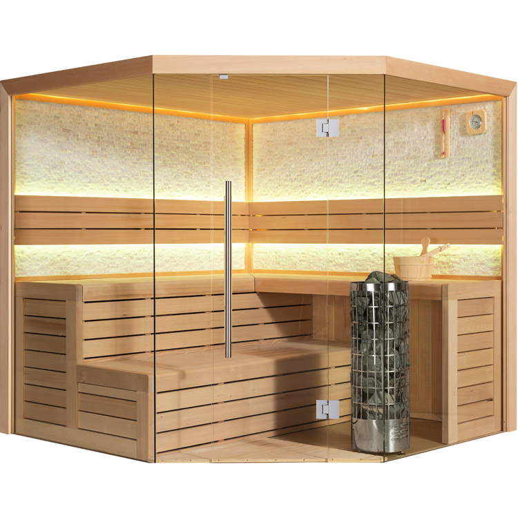 Finse Sauna | Hemlock | 200x200 | 9kW Cilindro | R6156O galerijafbeelding 3