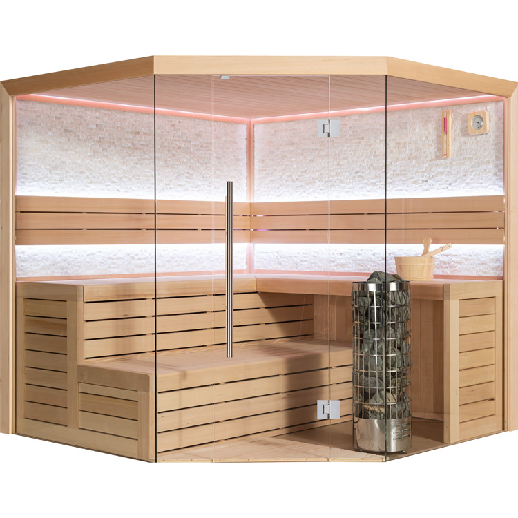 Finse Sauna | Hemlock | 200x200 | 9kW Cilindro | R6156O galerijafbeelding 9