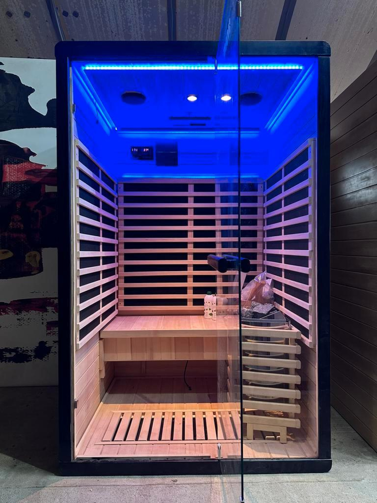Combi (lange golf) Sauna Hemlock | 120x115 | 3.5kW Vega | RBGA3